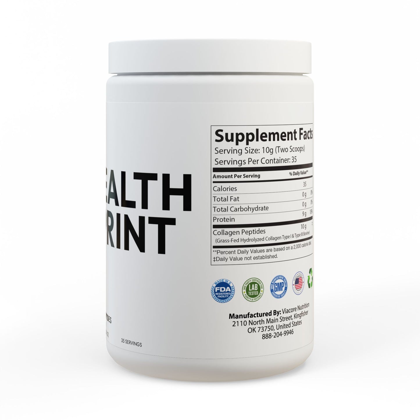 Collagen Peptides Type I & III Supplement (350g, 12.3oz)