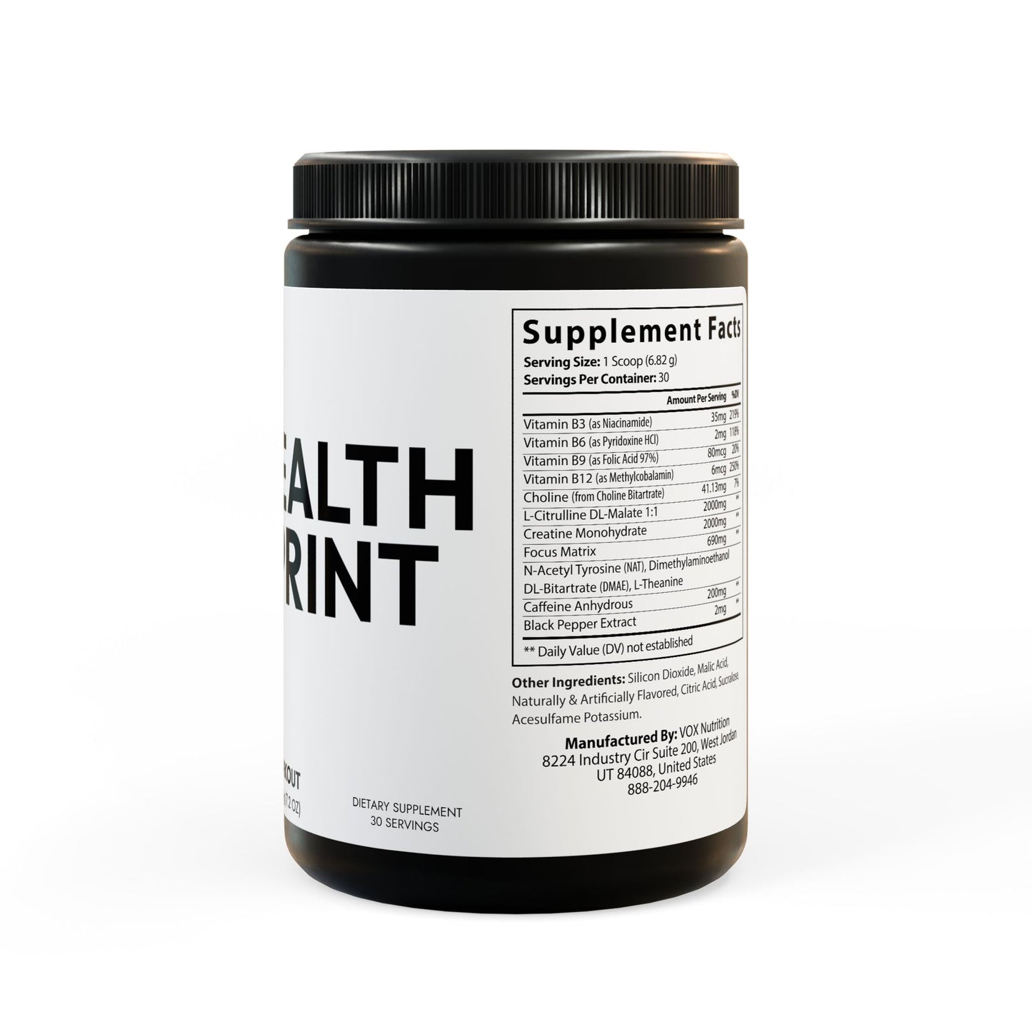 Pre-Workout Supplement, Fruit Punch (204g, 7.1oz)