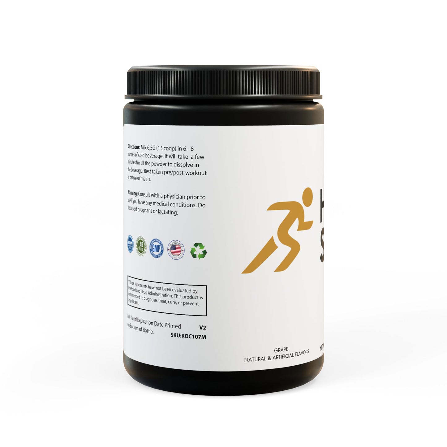 BCAA Supplement, Grape (325g, 11.46oz, 50 servings)