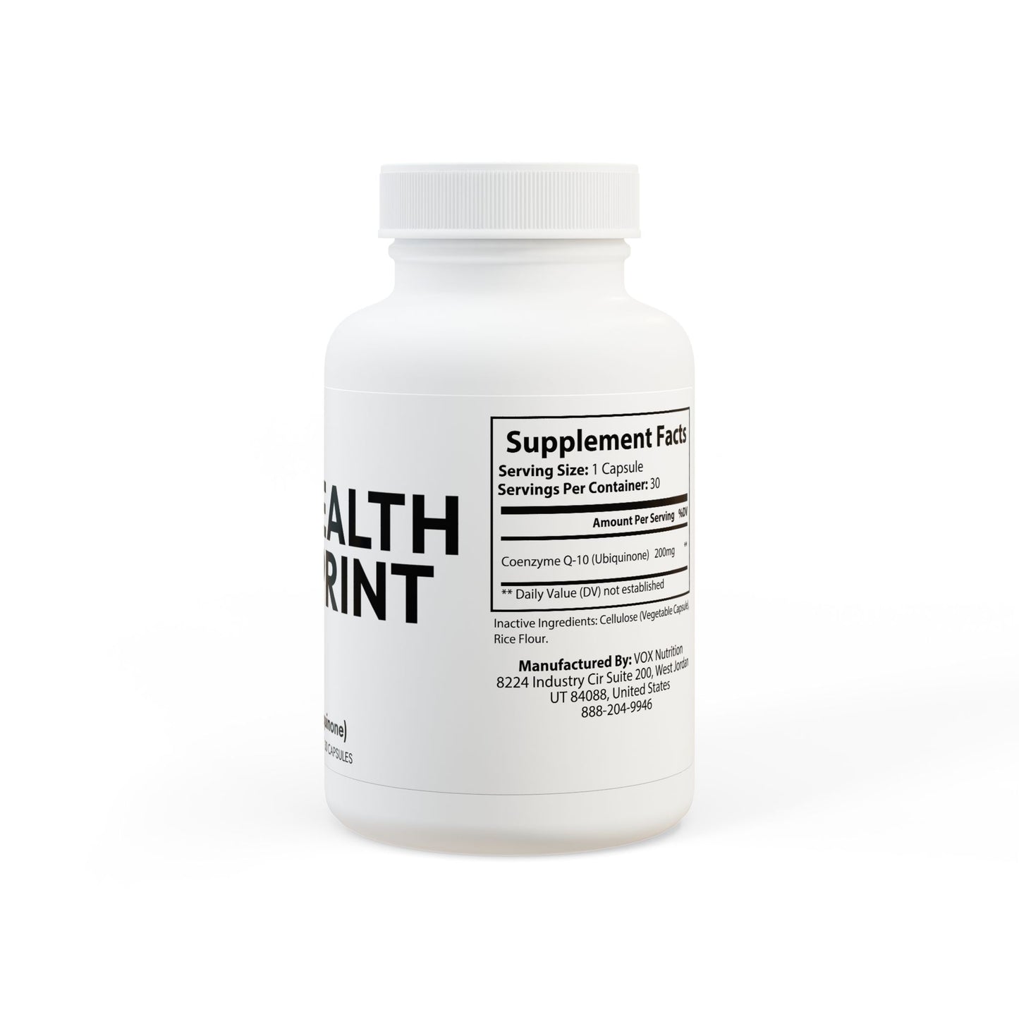 CoQ10 (Ubiquinone) Supplement (30 Capsules)