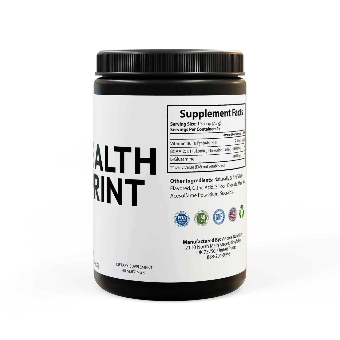 BCAA Supplement, Watermelon (325g, 11.46oz, 45 servings)